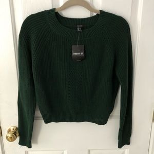 Cropped Green Sweater